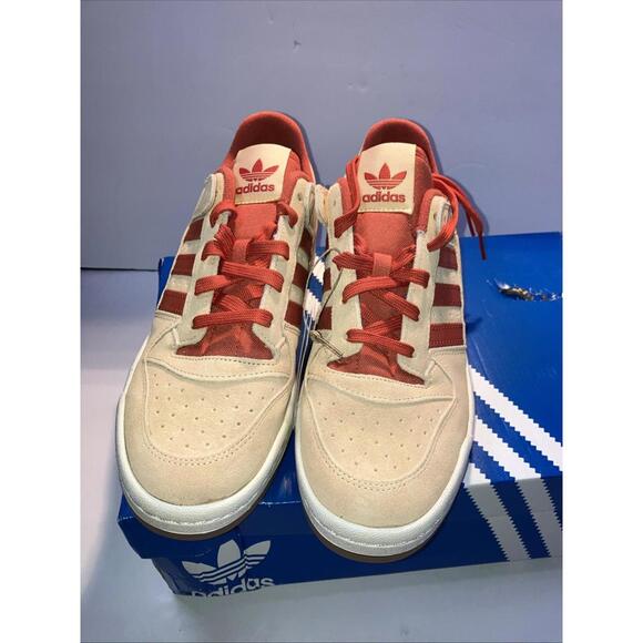 Adidas Forum Low CL Mens Shoe Glow Orange PreRed Gum Bottom JS1098 Size 9.5 NEW - Picture 5 of 10